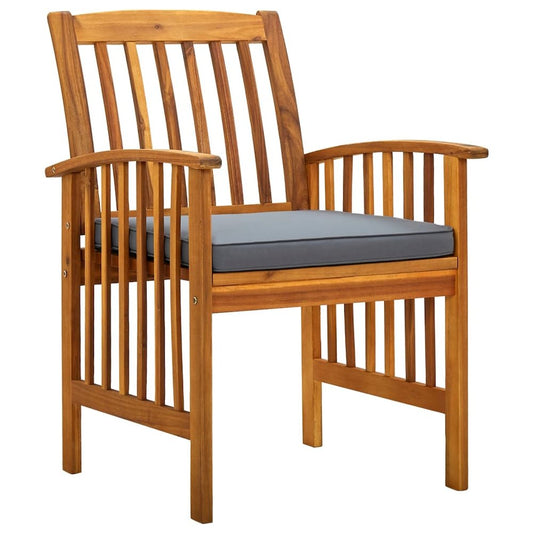 Patio Dining Chairs 8 pcs with Cushions Solid Wood Acacia