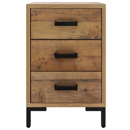 Bedside Cabinet Brown Solid Pinewood 14.2x11.8x21.3 in