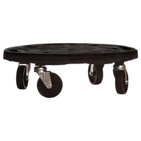Plant Trolleys with Wheels 5 pcs Diameter 15.7" Black 606.3 lb