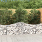 Arched Gabion Baskets 3 pcs 78.7"x19.7"x23.6"/31.5" Galvanized Iron