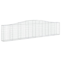 Arched Gabion Baskets 3 pcs 157.5"x11.8"x31.5"/39.4" Galvanized Iron