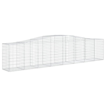 Arched Gabion Baskets 5 pcs 157.5"x19.7"x31.5"/39.4" Galvanized Iron