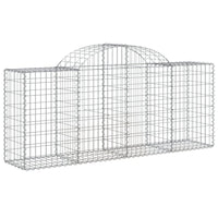 Arched Gabion Baskets 5 pcs 78.7"x19.7"x31.5"/39.4" Galvanized Iron