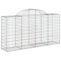 Arched Gabion Baskets 5 pcs 78.7"x19.7"x39.4"/47.2" Galvanized Iron
