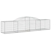 Arched Gabion Baskets 3 pcs 118.1"x19.7"x23.6"/31.5" Galvanized Iron