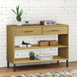 Console Cabinet Brown Solid pine wood, metal Medium