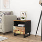 Bedside Cabinet Mixed Colors Reclaimed Wood, Engineered Wood, Metal