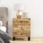 Bedside Cabinet Natural wood with black accents