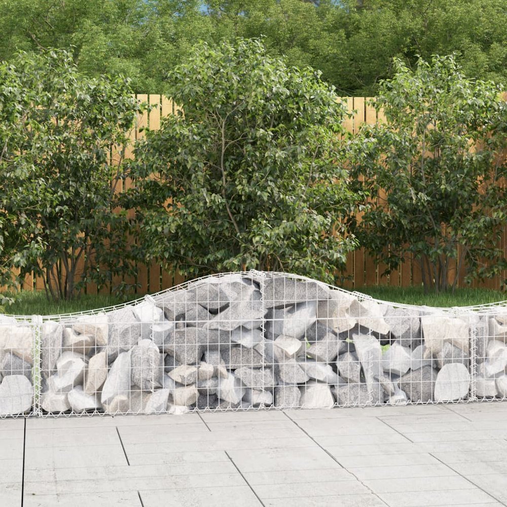 Arched Gabion Basket 78.7"x11.8"x15.7"/23.6" Galvanized Iron