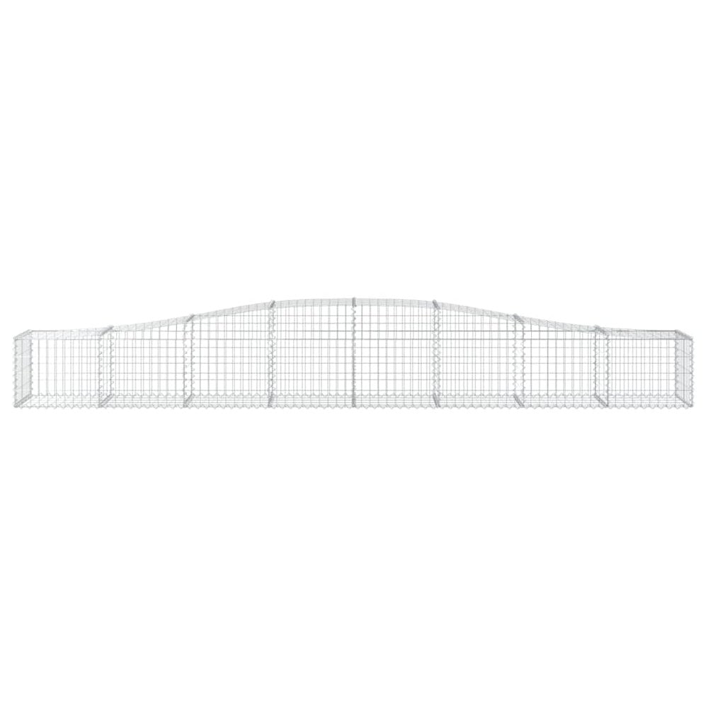 Arched Gabion Basket 157.5"x19.7"x15.7"/23.6" Galvanized Iron