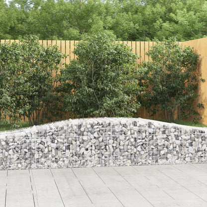 Arched Gabion Basket 157.5"x19.7"x15.7"/23.6" Galvanized Iron
