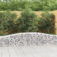 Arched Gabion Basket 157.5"x19.7"x15.7"/23.6" Galvanized Iron