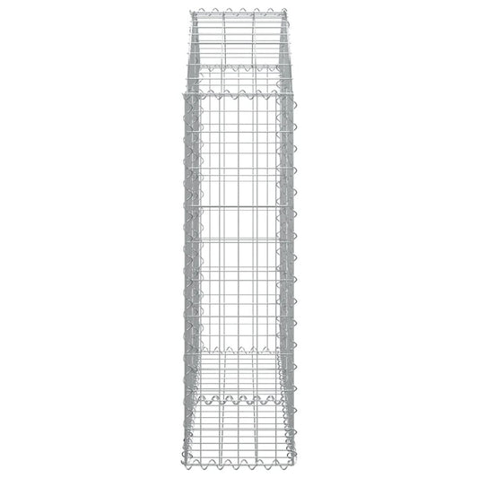 Arched Gabion Basket 39.4"x11.8"x39.4"/47.2" Galvanized Iron