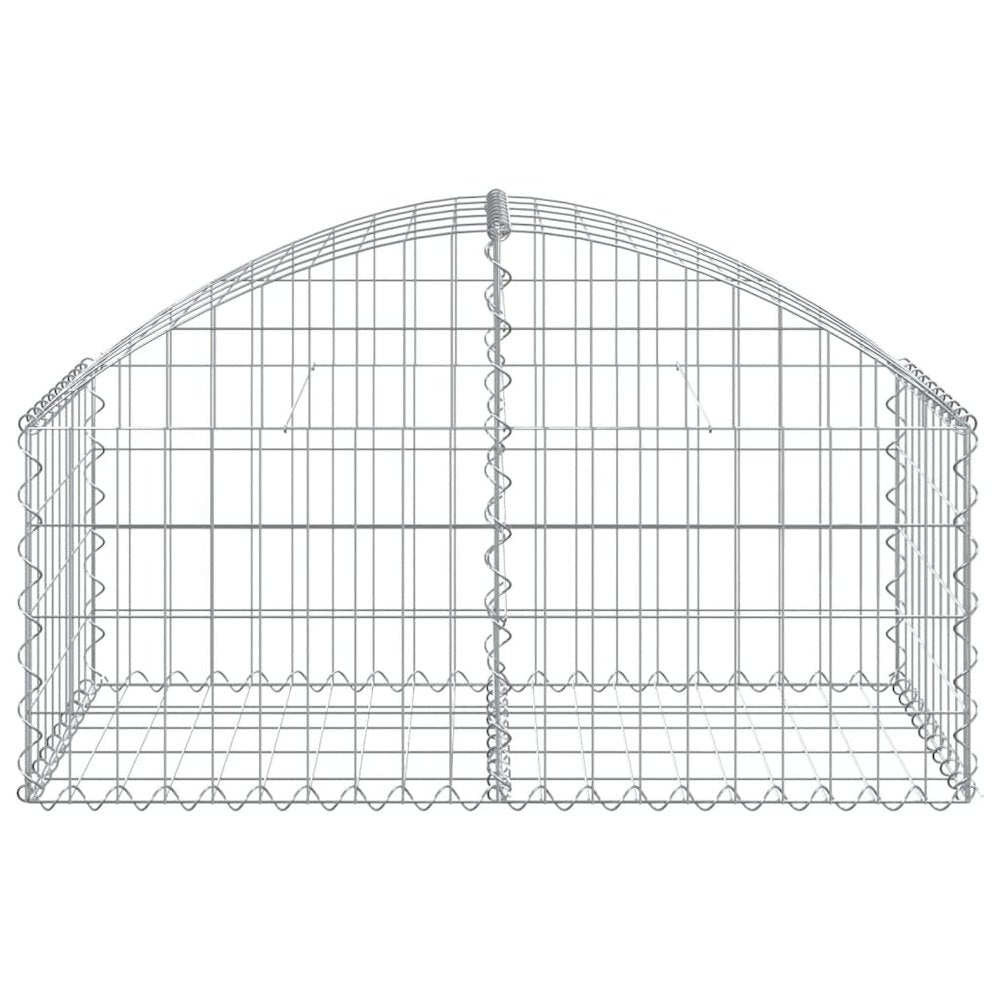 Arched Gabion Basket 39.4"x19.7"x15.7"/23.6" Galvanized Iron