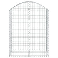 Arched Gabion Basket 39.4"x19.7"x47.2"/55.1" Galvanized Iron