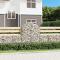 Arched Gabion Basket 39.4"x19.7"x47.2"/55.1" Galvanized Iron