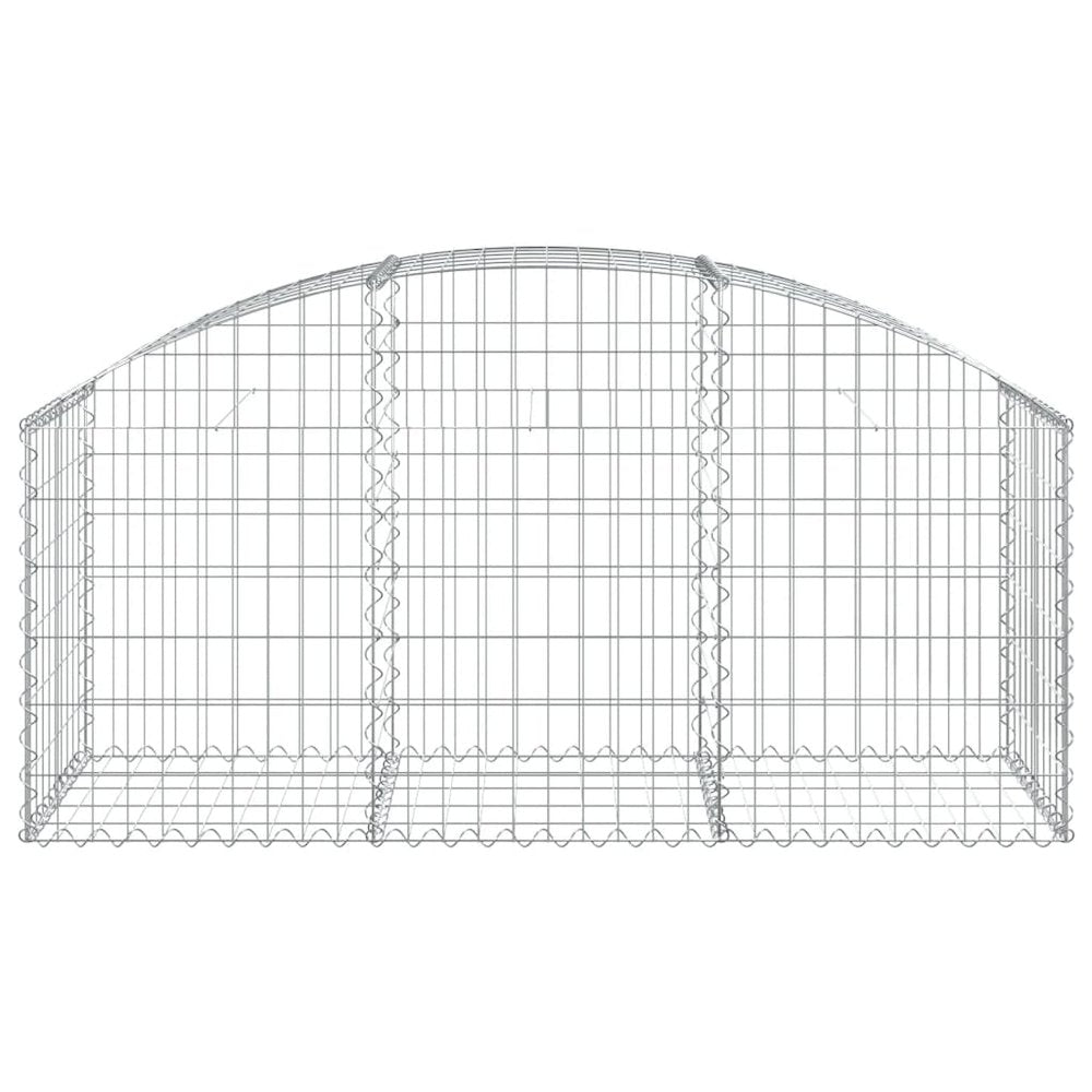 Arched Gabion Basket 59.1"x19.7"x23.6"/31.5" Galvanized Iron