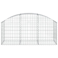 Arched Gabion Basket 59.1"x19.7"x23.6"/31.5" Galvanized Iron
