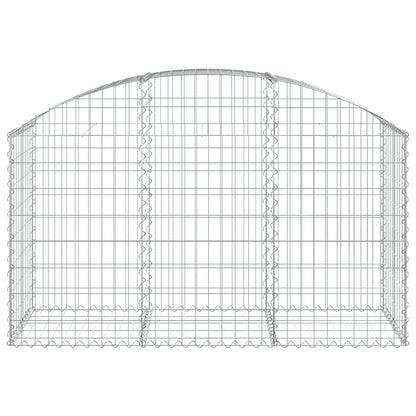 Arched Gabion Basket 59.1"x19.7"x31.5"/39.4" Galvanized Iron