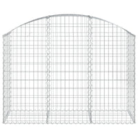 Arched Gabion Basket 59.1"x19.7"x39.4"/47.2" Galvanized Iron