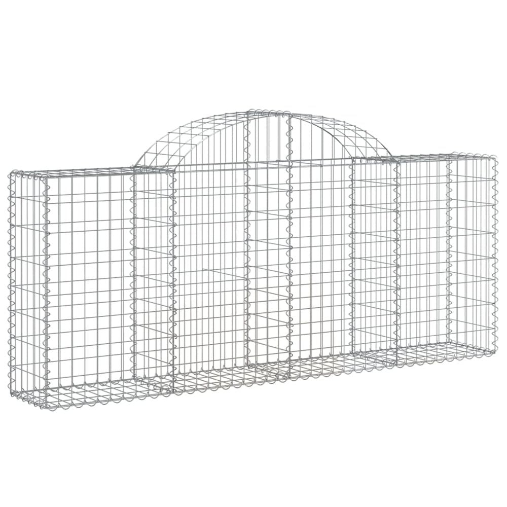 Arched Gabion Basket 78.7"x11.8"x31.5"/39.4" Galvanized Iron