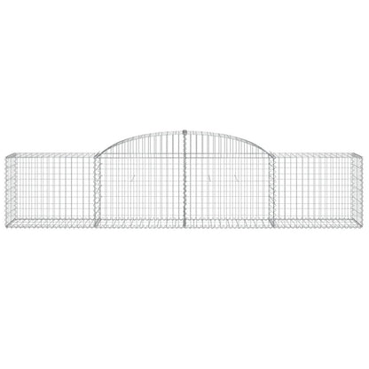 Arched Gabion Basket 118.1"x19.7"x23.6"/31.5" Galvanized Iron