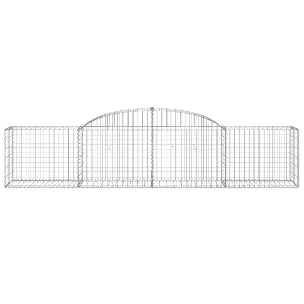 Arched Gabion Basket 118.1"x19.7"x23.6"/31.5" Galvanized Iron