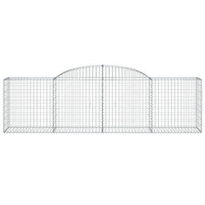 Arched Gabion Basket 118.1"x19.7"x31.5"/39.4" Galvanized Iron