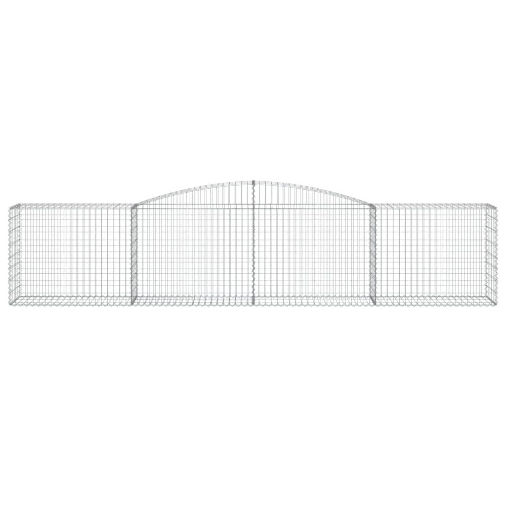 Arched Gabion Basket 157.5"x19.7"x31.5"/39.4" Galvanized Iron