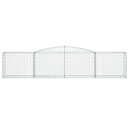 Arched Gabion Basket 157.5"x19.7"x31.5"/39.4" Galvanized Iron