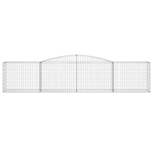 Arched Gabion Basket 157.5"x19.7"x31.5"/39.4" Galvanized Iron