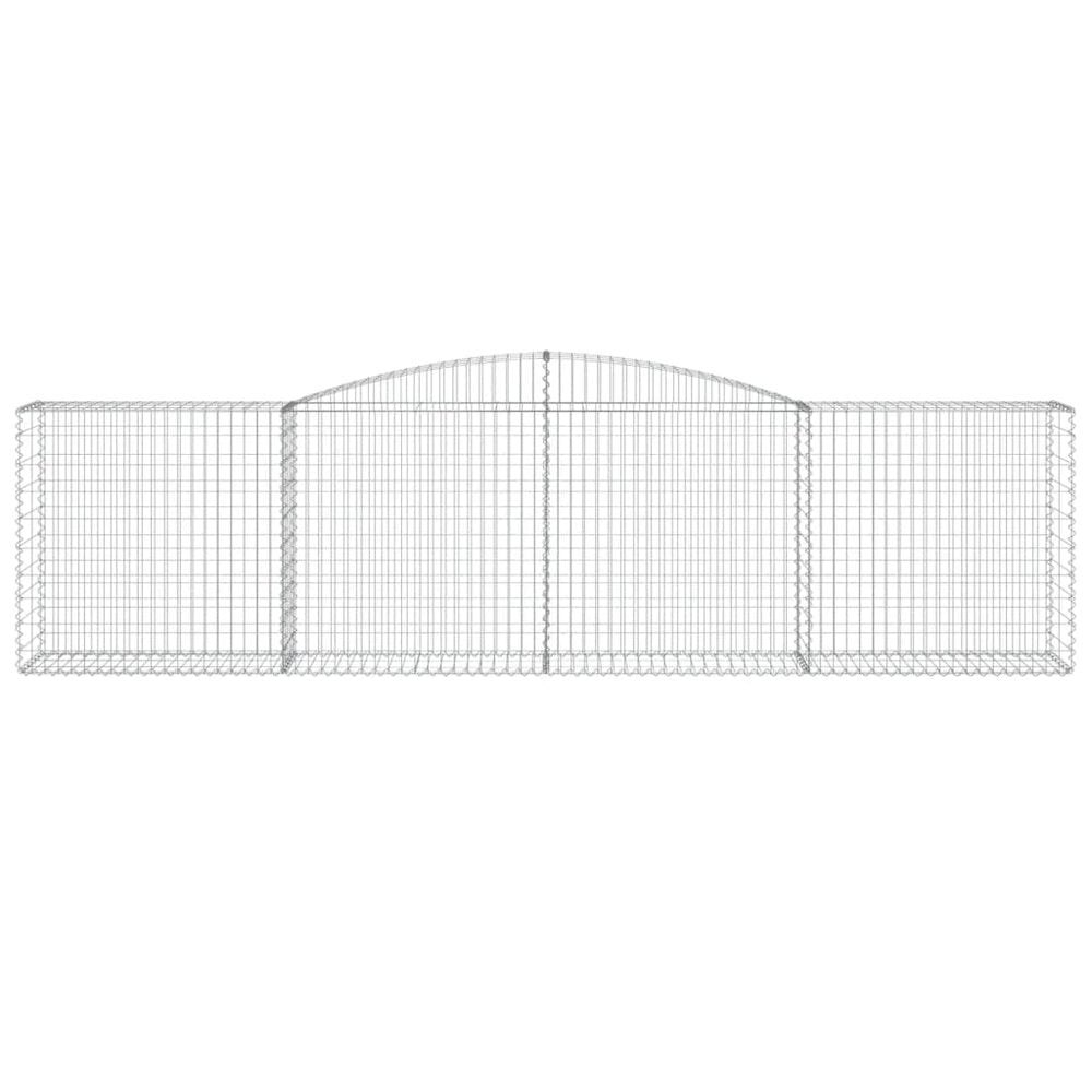 Arched Gabion Basket 157.5"x19.7"x39.4"/47.2" Galvanized Iron