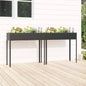 Garden Planters 2 pcs Anthracite Galvanized Steel