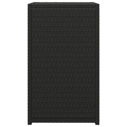C Table Black 15.7"x13.8"x23.6" Poly Rattan