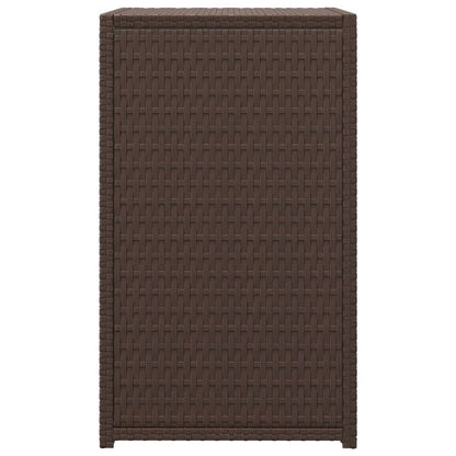 C Table Brown 15.7"x13.8"x23.6" Poly Rattan