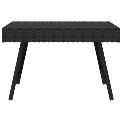 Foldable Side Table Black 23.6"x15.7"x15" Poly Rattan