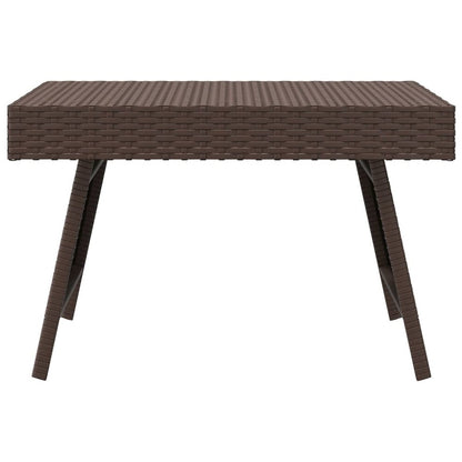 Foldable Side Table Brown 23.6"x15.7"x15" Poly Rattan