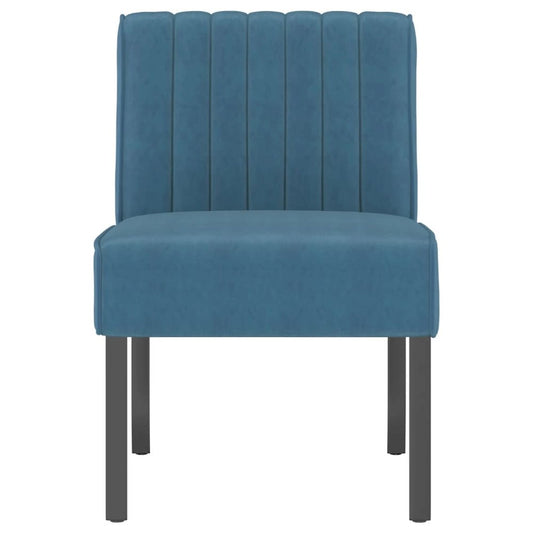 Slipper Chair Blue Velvet