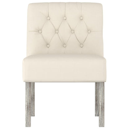 Slipper Chair Linen Fabric Button Design