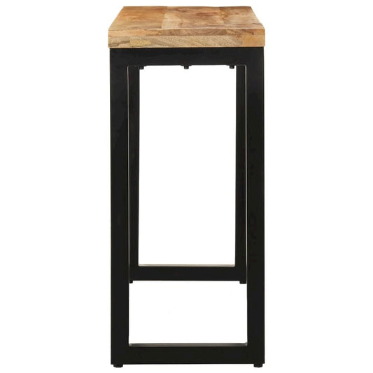 Console Table 43.3"x13.8"x29.9" Solid Rough Wood Mango