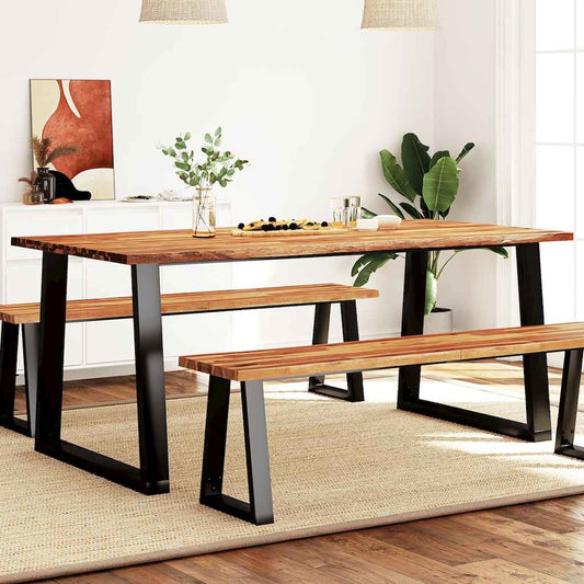 Dining Table with Live Edge 70.9"x35.4"x29.5" Solid Wood Acacia