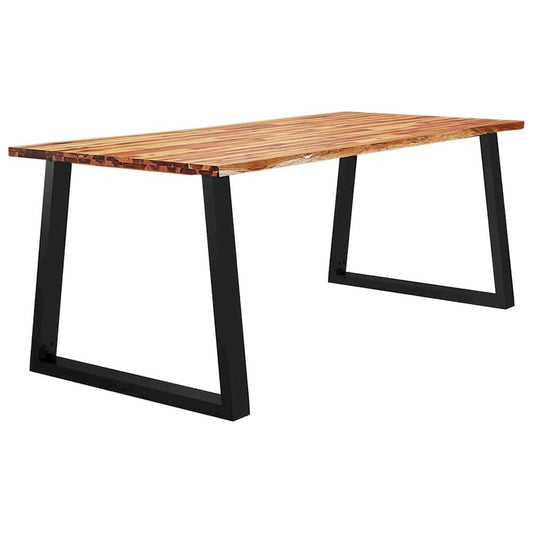Dining Table with Live Edge 78.7"x35.4"x29.5" Solid Wood Acacia