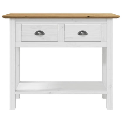 Console Table BODO Brown 35.4"x13.6"x28.7" Solid Wood Pine
