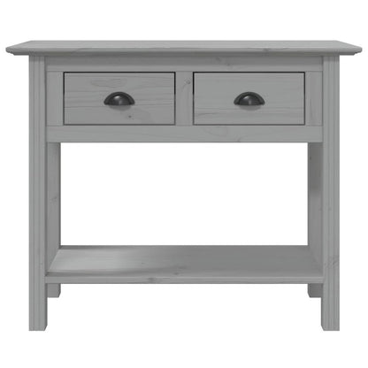 Console Table BODO Gray 35.4"x13.6"x28.7" Solid Wood Pine