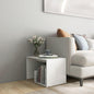 vidaXL Side Table White 23.2"x14.2"x15" Engineered Wood