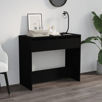 vidaXL Console Table Black 35"x16.1"x30.1" Engineered Wood