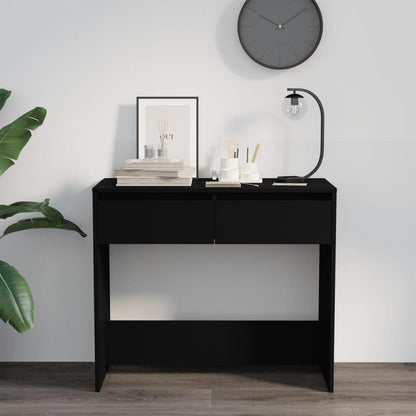 vidaXL Console Table Black 35"x16.1"x30.1" Engineered Wood