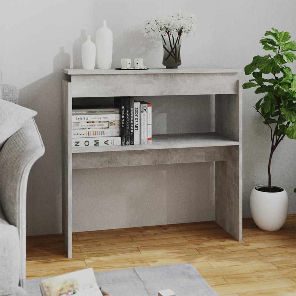 vidaXL Console Table Concrete Gray 31.5"x11.8"x31.5" Engineered Wood