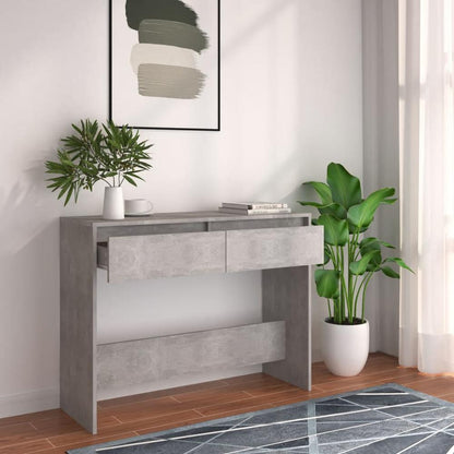 vidaXL Console Table Concrete Gray 39.4"x13.8"x30.1" Engineered Wood