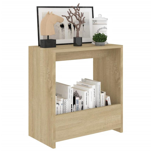 vidaXL Side Table Sonoma Oak 19.7"x10.2"x19.7" Engineered Wood